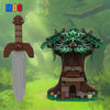 384PCS MOC-44297 The Legend of Zelda: Ocarina of Time Kokiri's Sword and Daitoku Tree