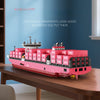 1446pcs JIESTAR  JJ9217 Pink freighter - one container ship