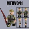 MTUV037-042 Soviet Military War Leaf Camouflage Soldier Minifigures