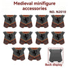 10pcs N2007-2010 medieval castle knight armor minifigures accessories