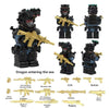 YZ00116C-00127C Operation Delta Force (with gold weapon fragments) - Military Special Forces Minifigures