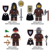 AH017-020 medieval military castle wolf cavalry soldier Minifigures
