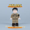 HTL095-096 World War II Private Secretary Brigade Captain Uniform Minifigures