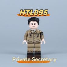 HTL095-096 World War II Private Secretary Brigade Captain Uniform Minifigures