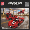 718pcs MouldKing 10076 Ferrari sports car 488 comes in three forms