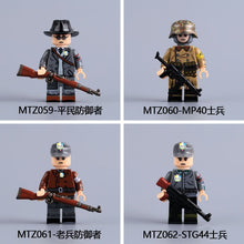 MTZ059-MTZ062 German soldier in World War II Minifigures