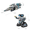 1468pcs T1107 Space Explanation：Spaceship Robot Combination 2N1