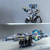 1468pcs T1107 Space Explanation：Spaceship Robot Combination 2N1