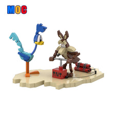 (Gobricks version) 634pcs MOC-214247 Roadrunner and Wile E Coyote