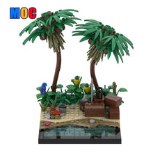 (Gobricks version) 208pcs MOC-213251 A tropical island beach