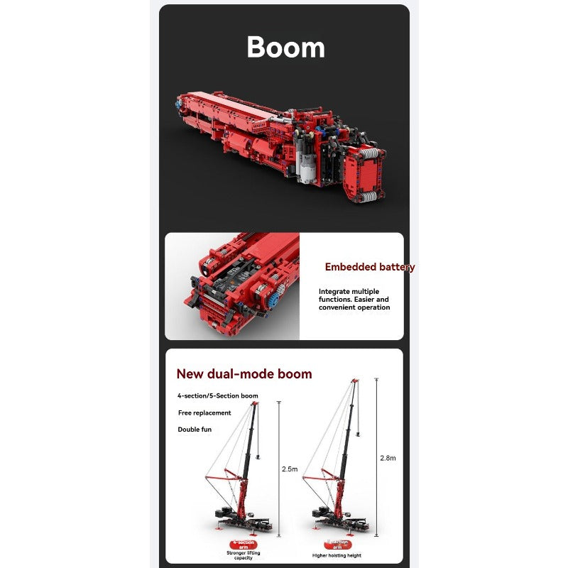 Ubricks E1001 2026 5V Liebherr Ltm11200 Mobiele Kraan Model Afstandsbediening Moc 10400 PCS - Afbeelding 12