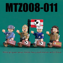 MTZ008-011 World War II Navy Young Soldiers, Militia Maiden Minifigures