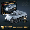 850 pcs QUANGUAN 100293 German-Soviet tank series: Tiger tank, Panther medium tank, KV-1 heavy tank, KV-2 heavy tank