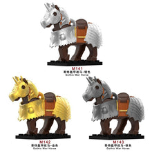 M141-143 Medieval Series Gothic Wide Warhorse Mounts Minifigures