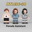 HTL036-038 Female assistants during World War II Minifigures