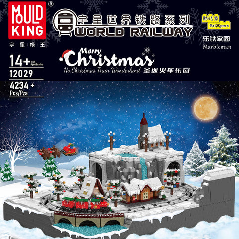 4232 PCS Mouldking 12029 Christmas Train Paradise (Dynamic Version)