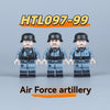 HTL097-099 World War II Air Force Artillery minifigures