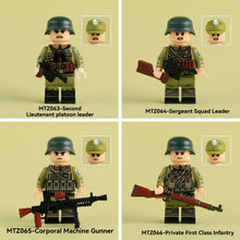 MTZ063-MTZ066 World War II Military Anti-Japanese War Soldier Infantry minifigures