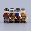 MTZ055-MTZ058 WWII Polish soldier commander in military camouflage Minifigures
