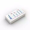 PARTS 3069 1x2 Flat Tile Printed Part 5PCS