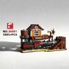 3885pcs 36001 WESTERN TRAIN STATION