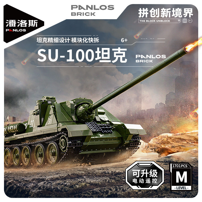 1701pcs PANLOS 632022 SU-100 tank destroyer – Joy Bricks