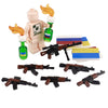 Military Minifigures Soldiers Weapons Accessories Russian Flag Bottle