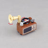 Nostalgic Retro Horn-Style Vinyl Record Player