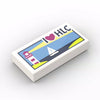 PARTS 3069 1x2 Flat Tile Printed Part 5PCS
