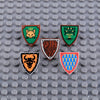 Medieval historical military castle  knight black wolf shield