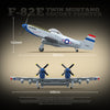 1107pcs QUANGUAN 100281 F-82E TWIN MUSTANG ESCORT FIGHTER