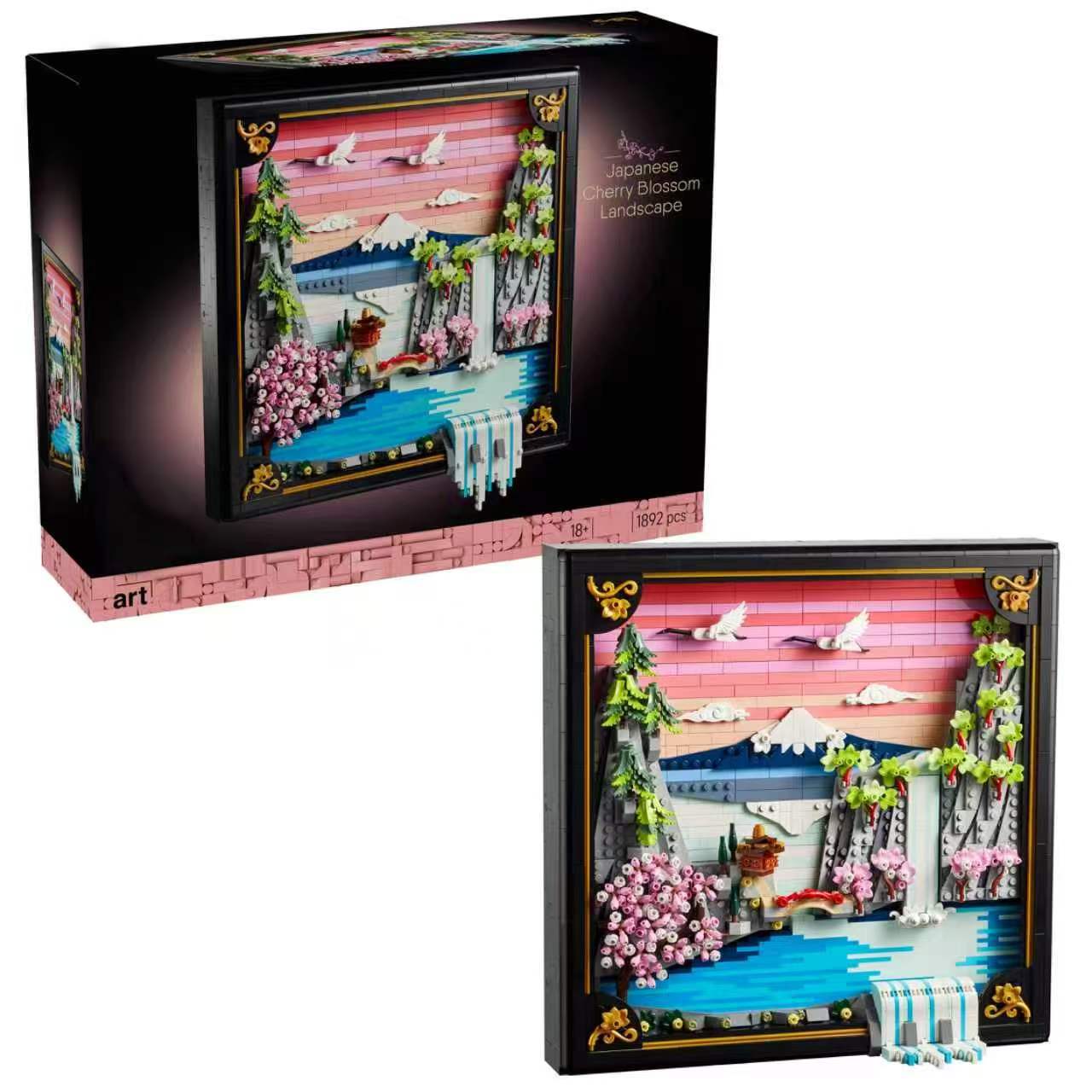 1892pcs Japanese Cherry Blossom Landscape – Joy Bricks