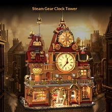 1934PCS HUIYOYOYI Steampunk Gear Clock Tower