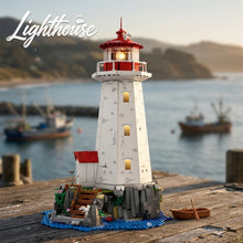 1555pcs DK Peggy's Cove Lighthouse (with Motor, Battery Box & 360° Rotating Light)