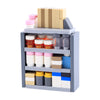 City streetscape furniture supermarket shelves coffee sewing machine camera lockers