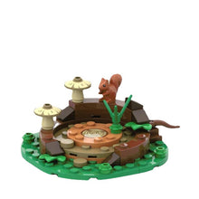 MOC mini street scene scene fountain bonfire notice board