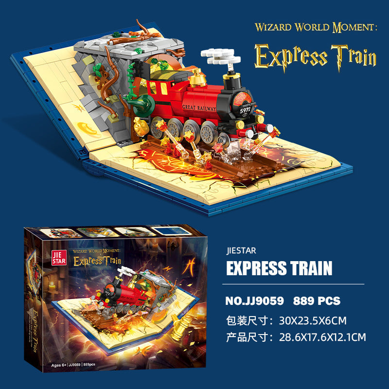 889 pcs JIESTAR JJ9059 Wizard World Monment：Express Train