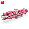 1446pcs JIESTAR  JJ9217 Pink freighter - one container ship