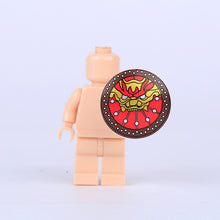 MOC medieval military castle knight soldier helmet weapon shield