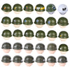 WWII US Army Officer Soldier Minifigure Helmet Weapon 5PCS