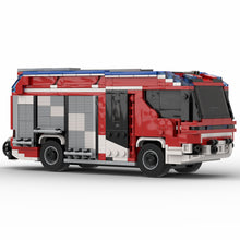922pcs MOC-61354 Rosenbauer RT Hybrid fire truck engine - Berlin color markings -