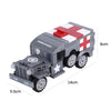 World War II German and American military modern city minifigure ambulance medical vehicle lightning truck