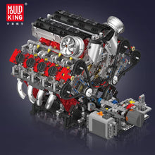 2718 pcs MouldKing 10130 F488 Supercar V8 Engine