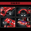 1538PCS Mouldking 13176 Red Porsche 911 Car Dynamic with PF