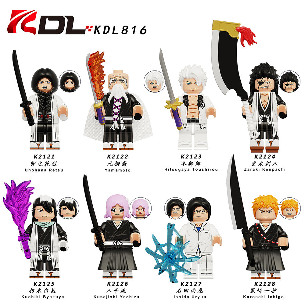 8-Piece Naruto Anime Brick Minifigure Custom Set