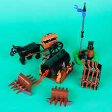 Medieval military artillery soldiers weapons carriage