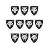 Medieval historical military castle  knight black wolf shield