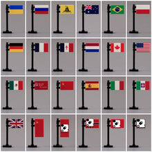 Flags of China, America, Germany and France