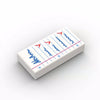 PARTS 3069 1x2 Flat Tile Printed Part 5PCS