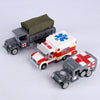 World War II German and American military modern city minifigure ambulance medical vehicle lightning truck